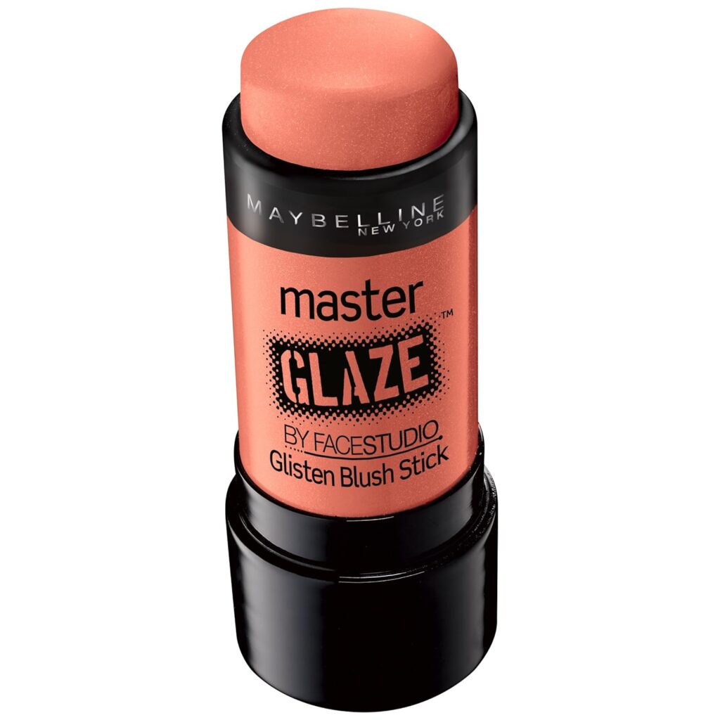 Maybelline New York Face Studio Master Glaze Glisten Blush Stick, Coral Sheen, 0.24 Ounce