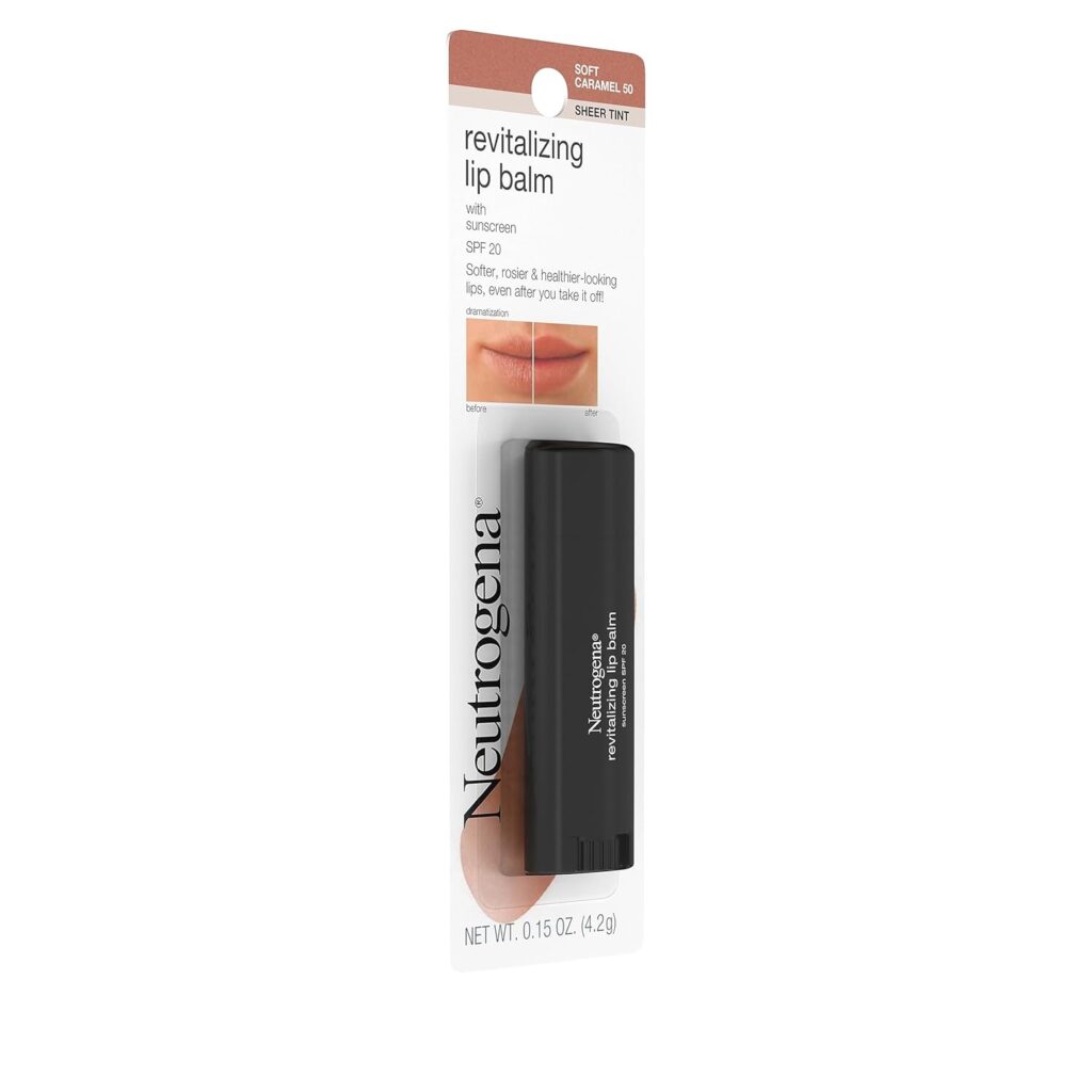 Neutrogena Revitalizing and Moisturizing Tinted Lip Balm with Sun Protective Broad Spectrum SPF 20 Sunscreen